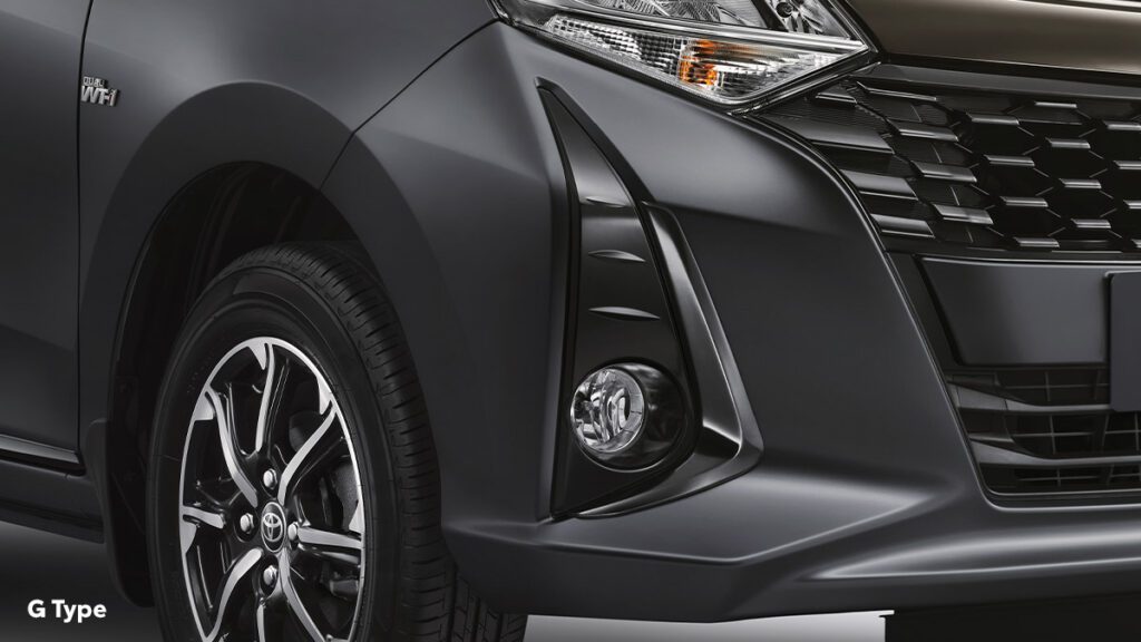tampilan depan new toyota calya 2026 LED headlamp
