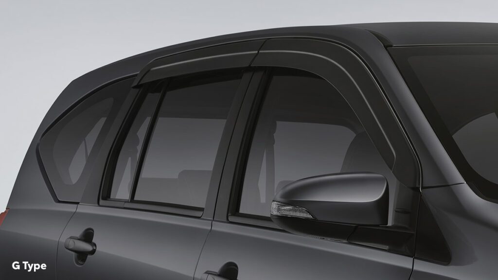 Talang Air - Lindungi door trim dan sistem kelistrikan power window dari cipratan air hujan saat jendela mobil sedikit terbuka.